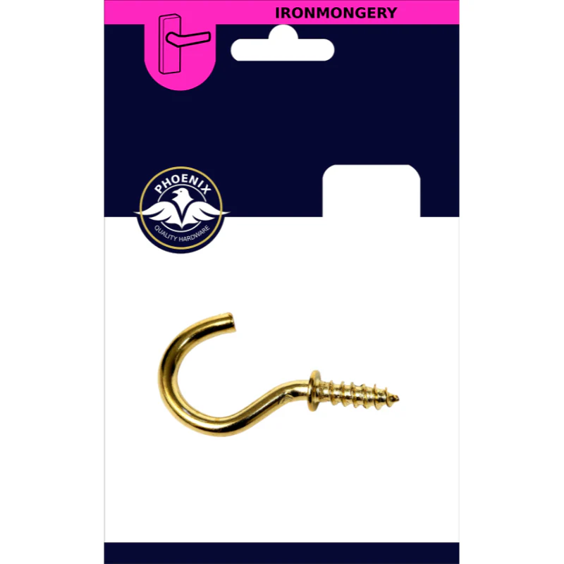 1 1/2 Inch Brass Cup Hook - 4 Pack - Image 2