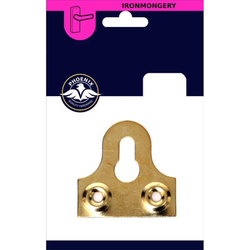 1 1/4 Inch Brass Glass Plate Slotted  - 4 Pack