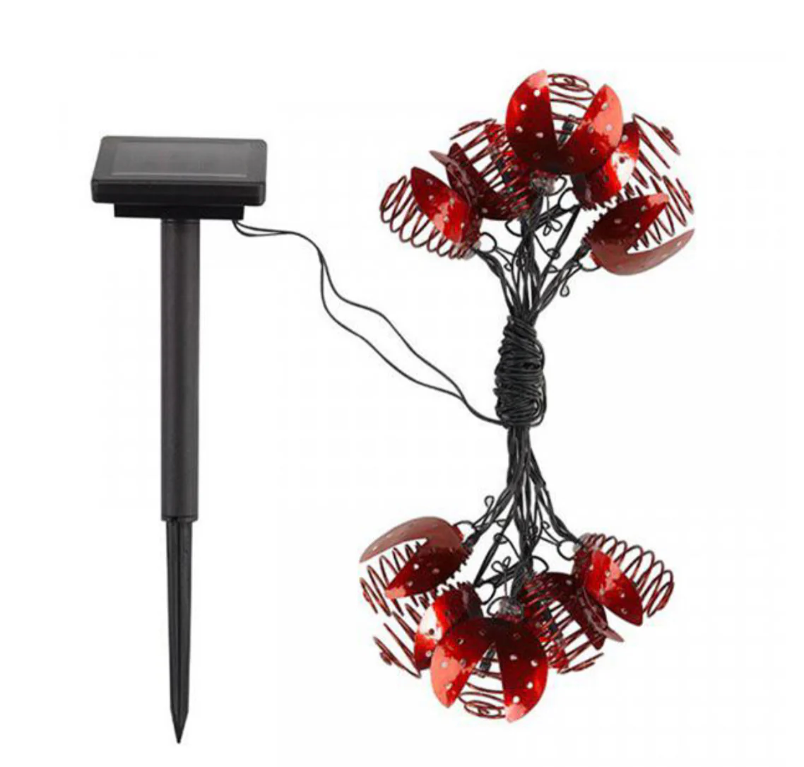 10 Ladybird Solar String Lights - Image 4