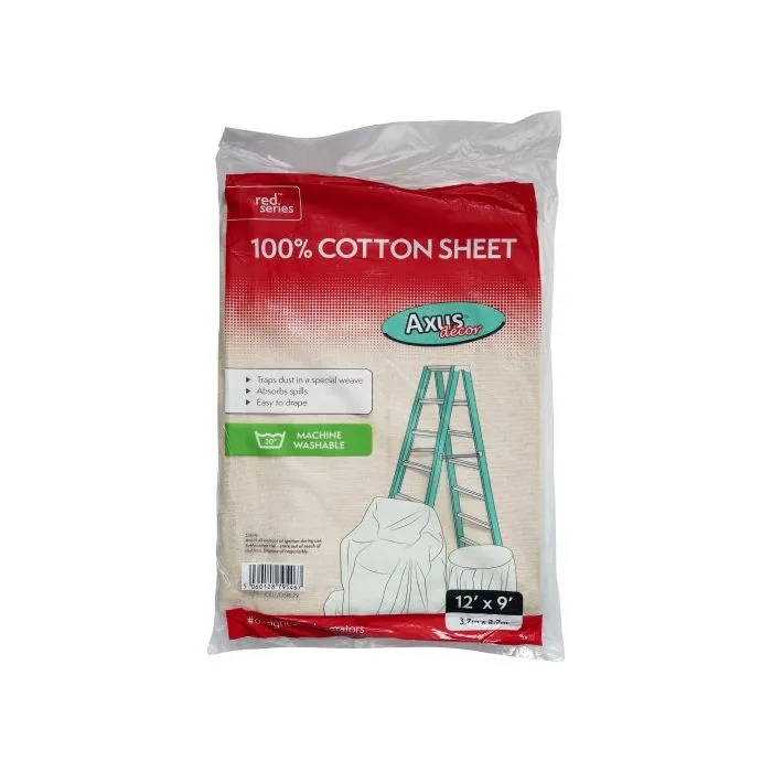 Axus 100% Cotton Sheet 12' x 9' - 3.67m x 2.76m