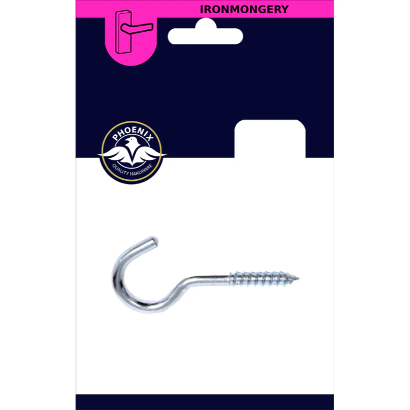 100 x 18mm Screw Hooks Zinc Coated - 2 Pack - Image 2