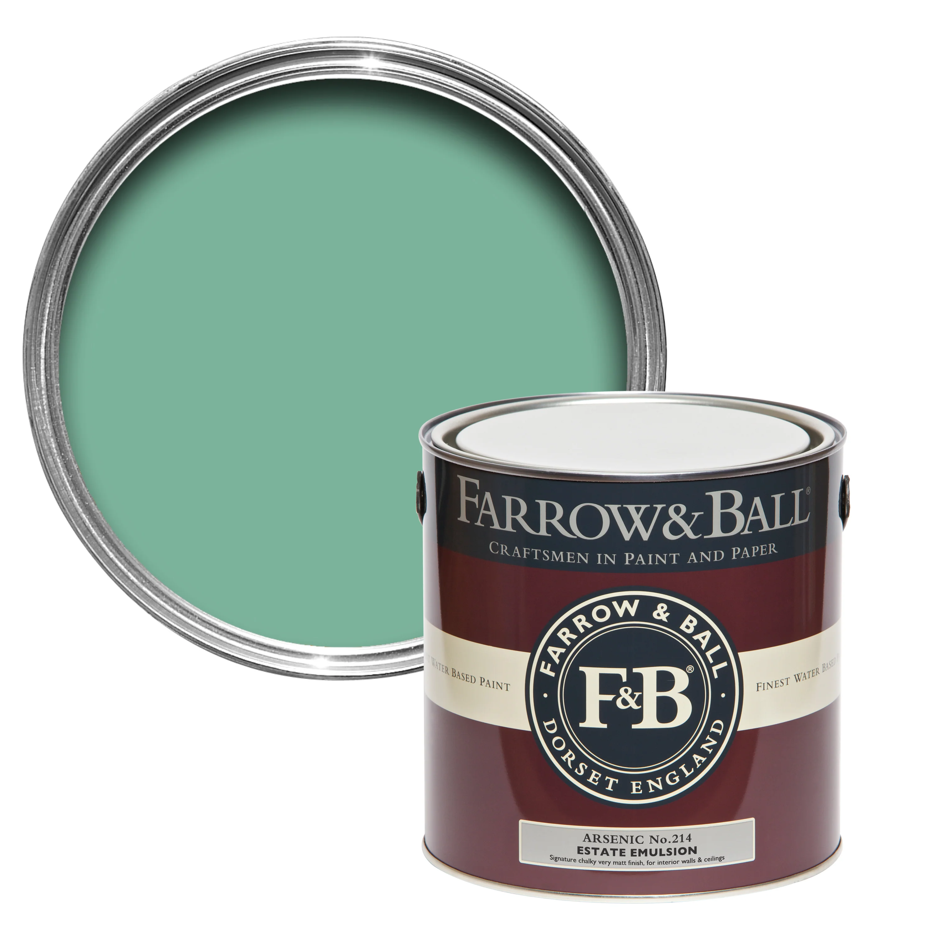 Farrow & Ball 2.5L Estate Eggshell Arsenic No.214