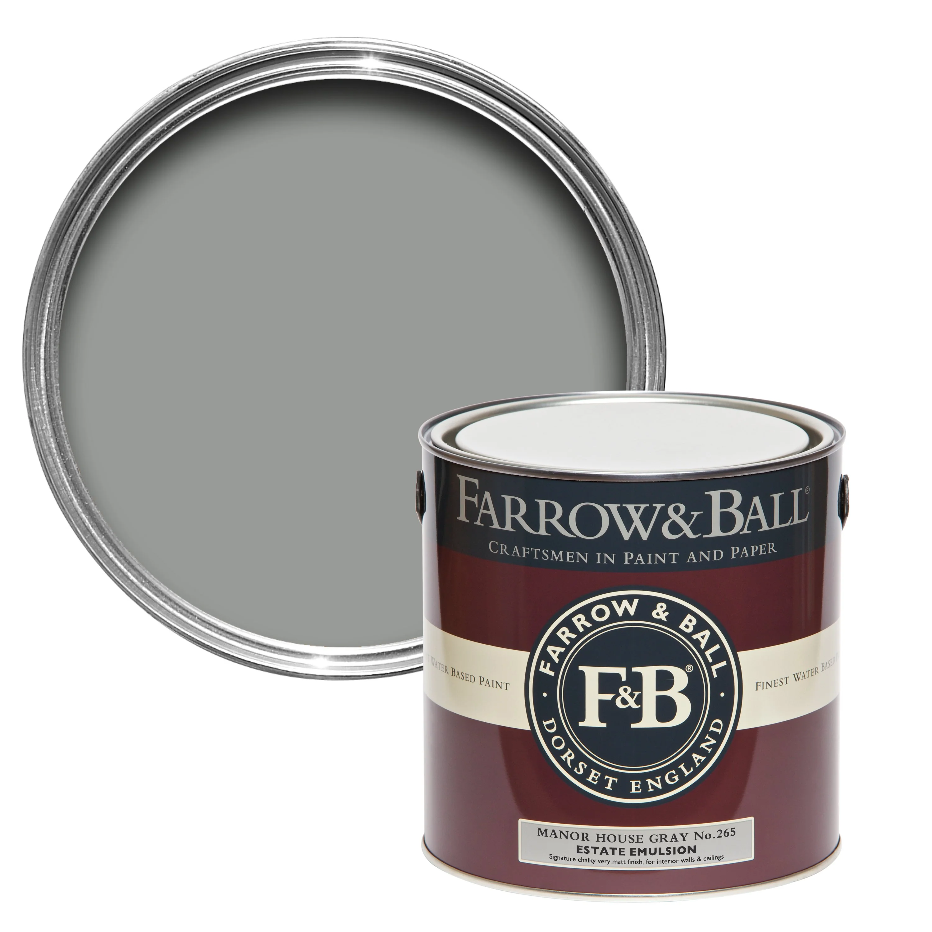 Farrow & Ball 2.5L Estate Eggshell Manor House Gray No.265