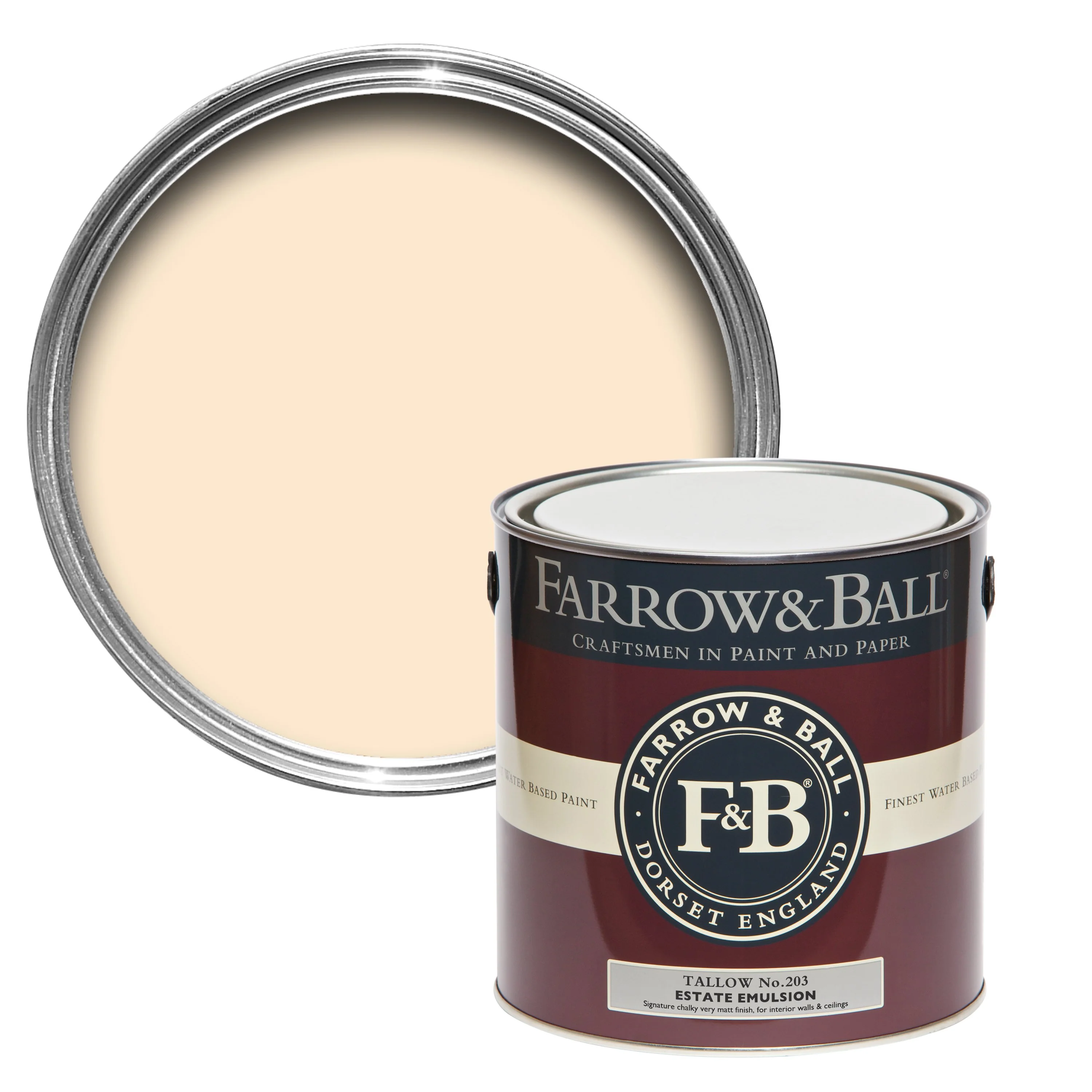 Farrow & Ball 2.5L Estate Eggshell Tallow No.203
