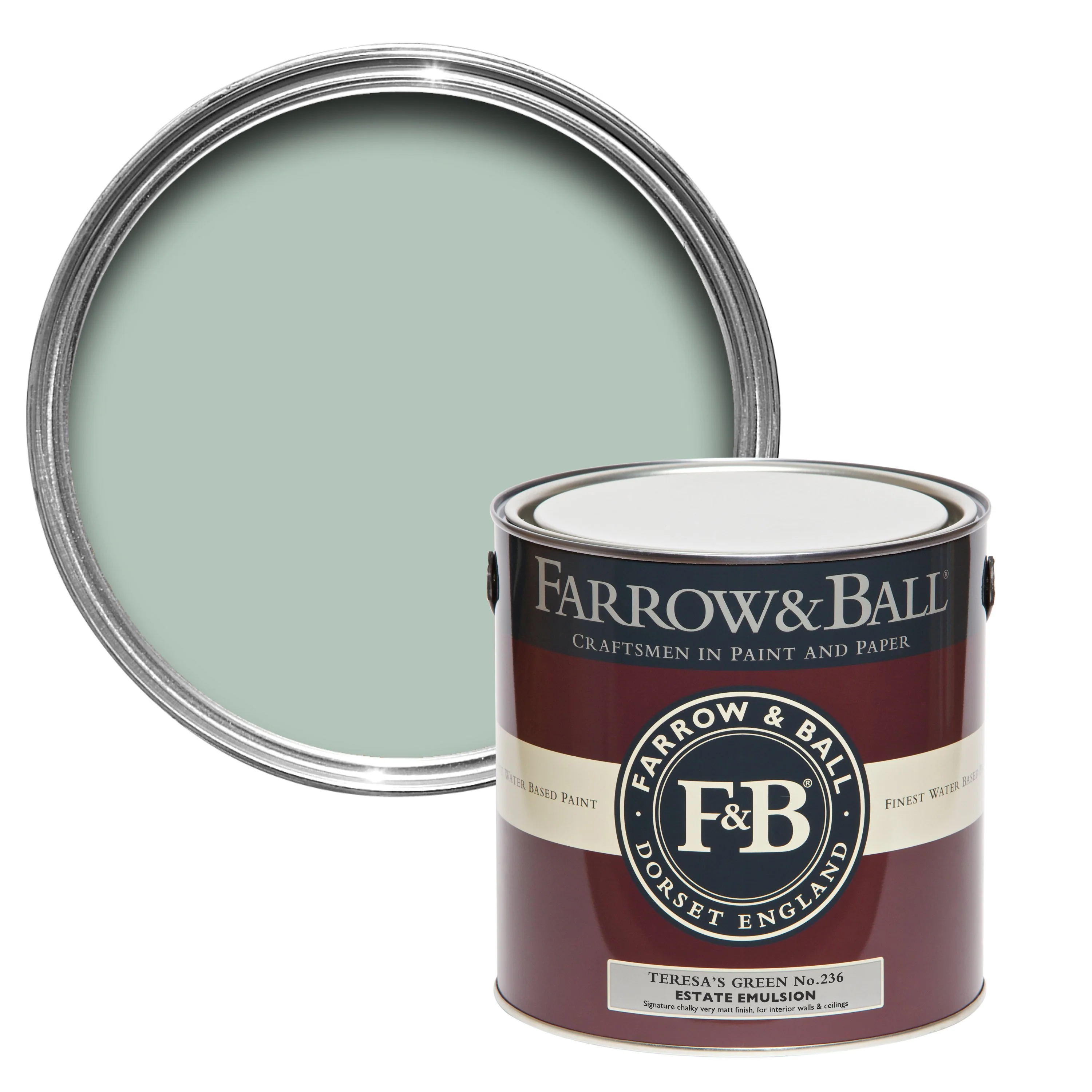 Farrow & Ball 2.5L Estate Eggshell Teresas Green No.236