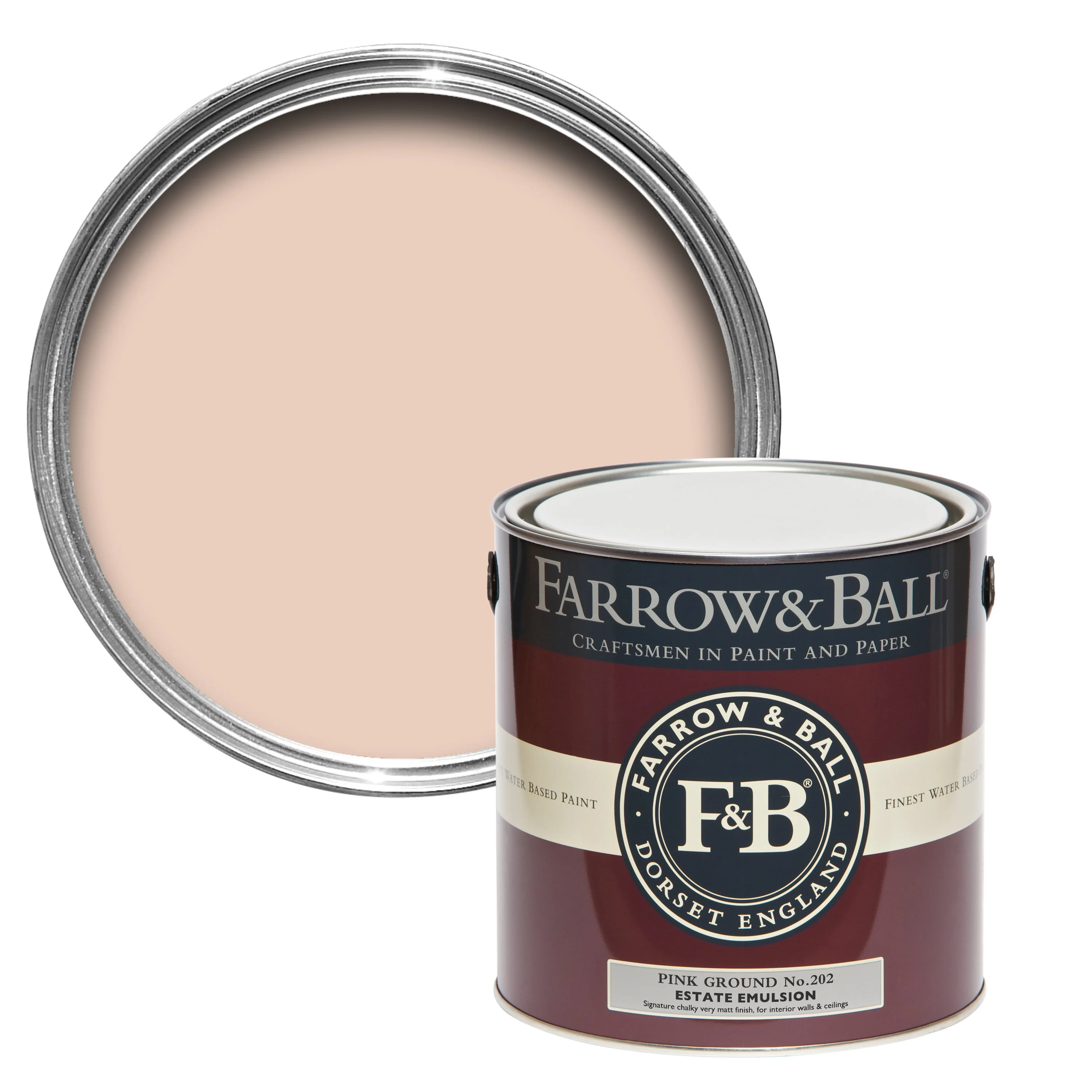 Farrow & Ball 2.5L Exterior Eggshell Pink Ground No.202