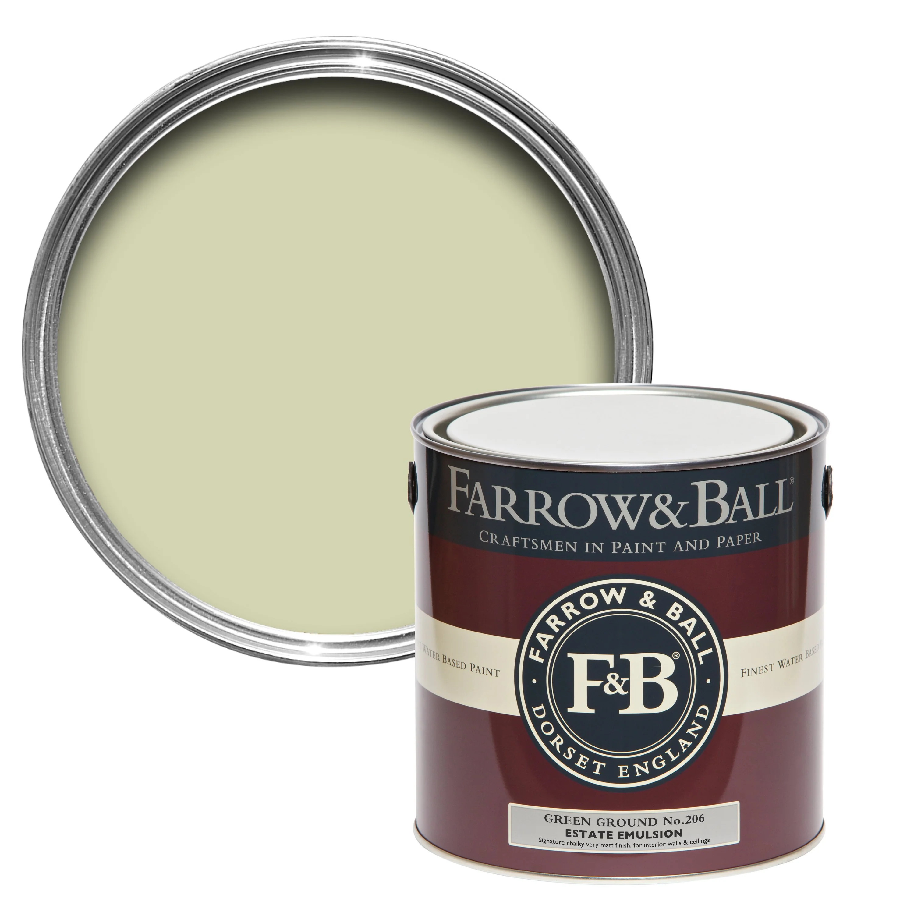 Farrow & Ball 2.5L Full Gloss Green Ground No.206