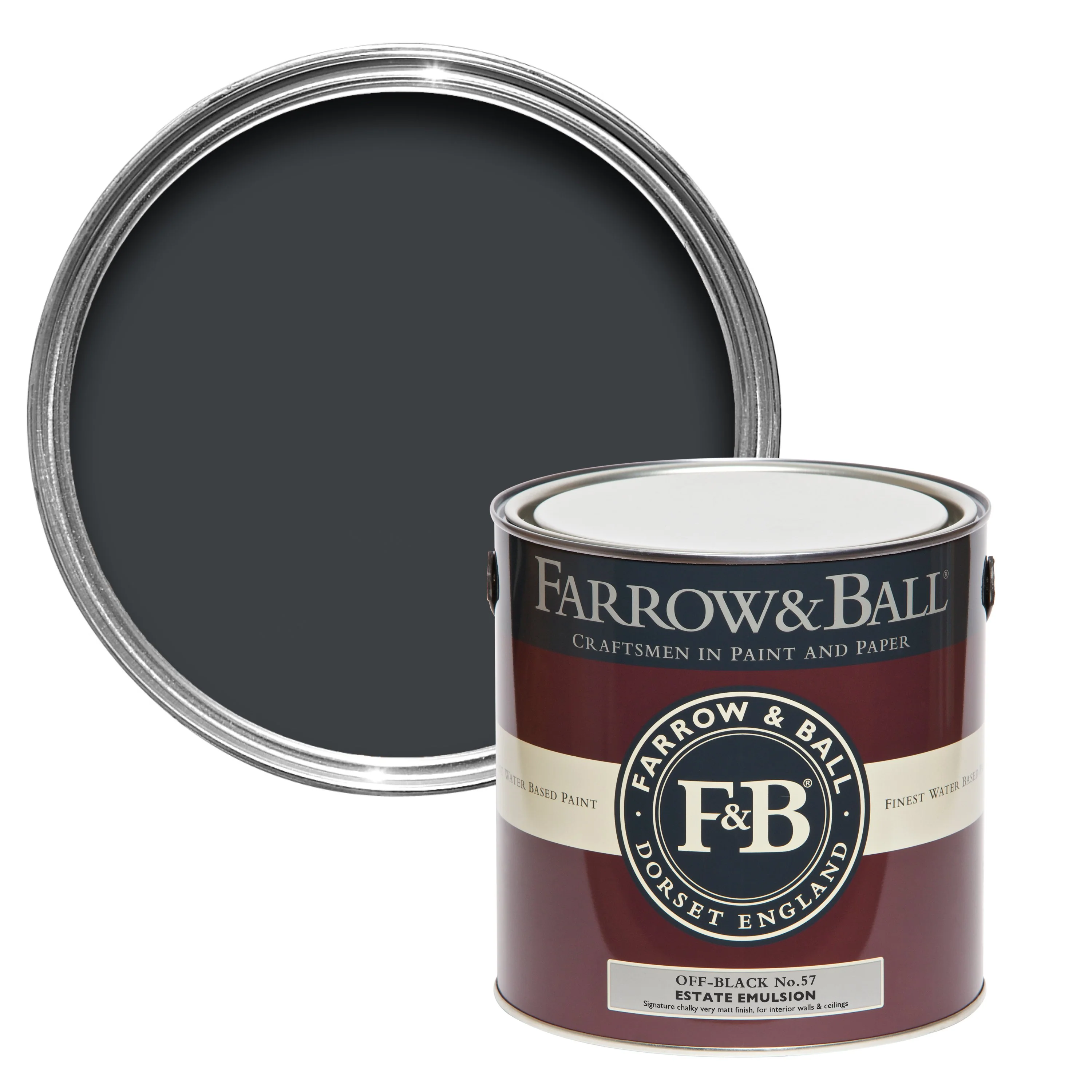 Farrow & Ball 2.5L Modern Eggshell Off-Black No.57
