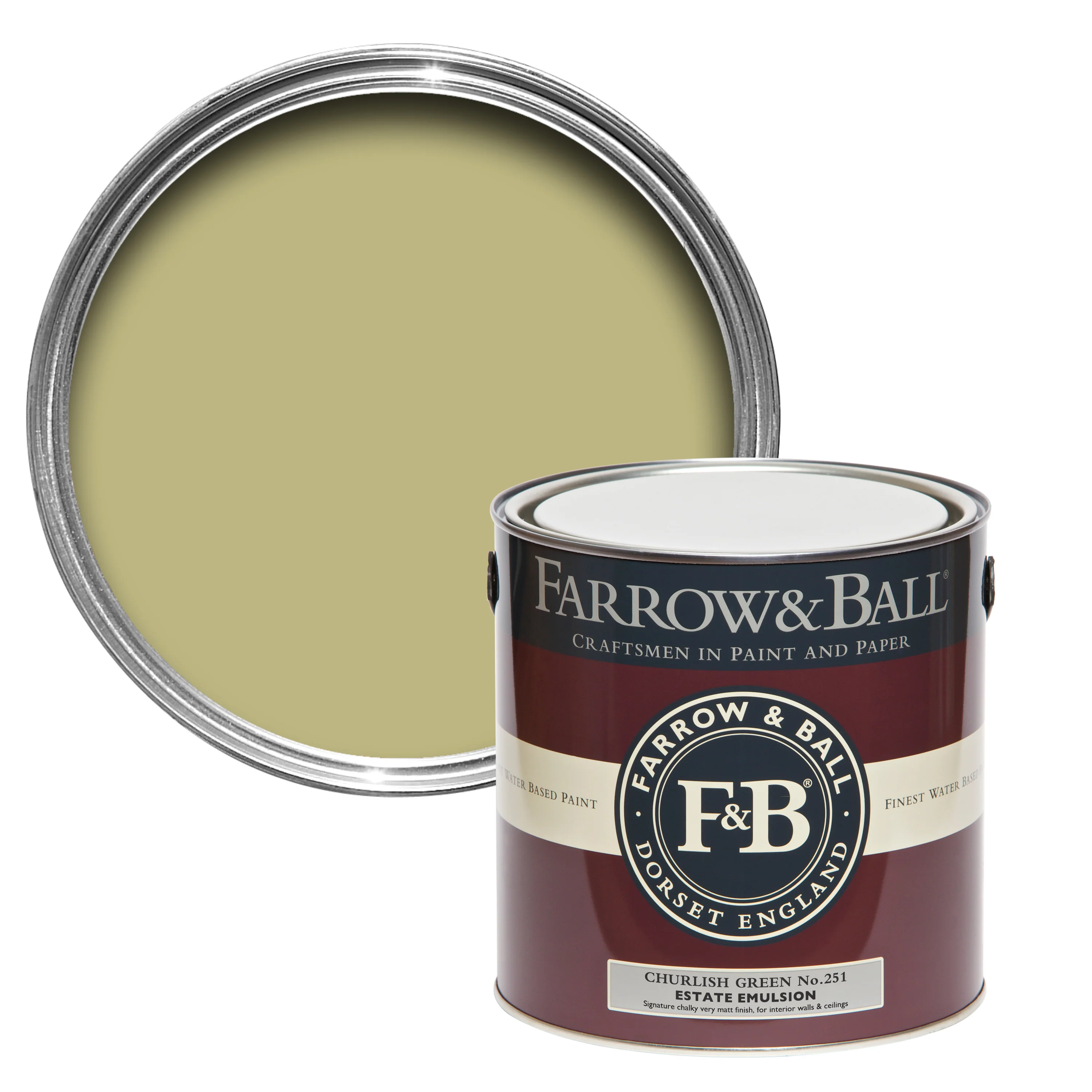 Farrow & Ball 2.5L Modern Emulsion Churlish Green No.251