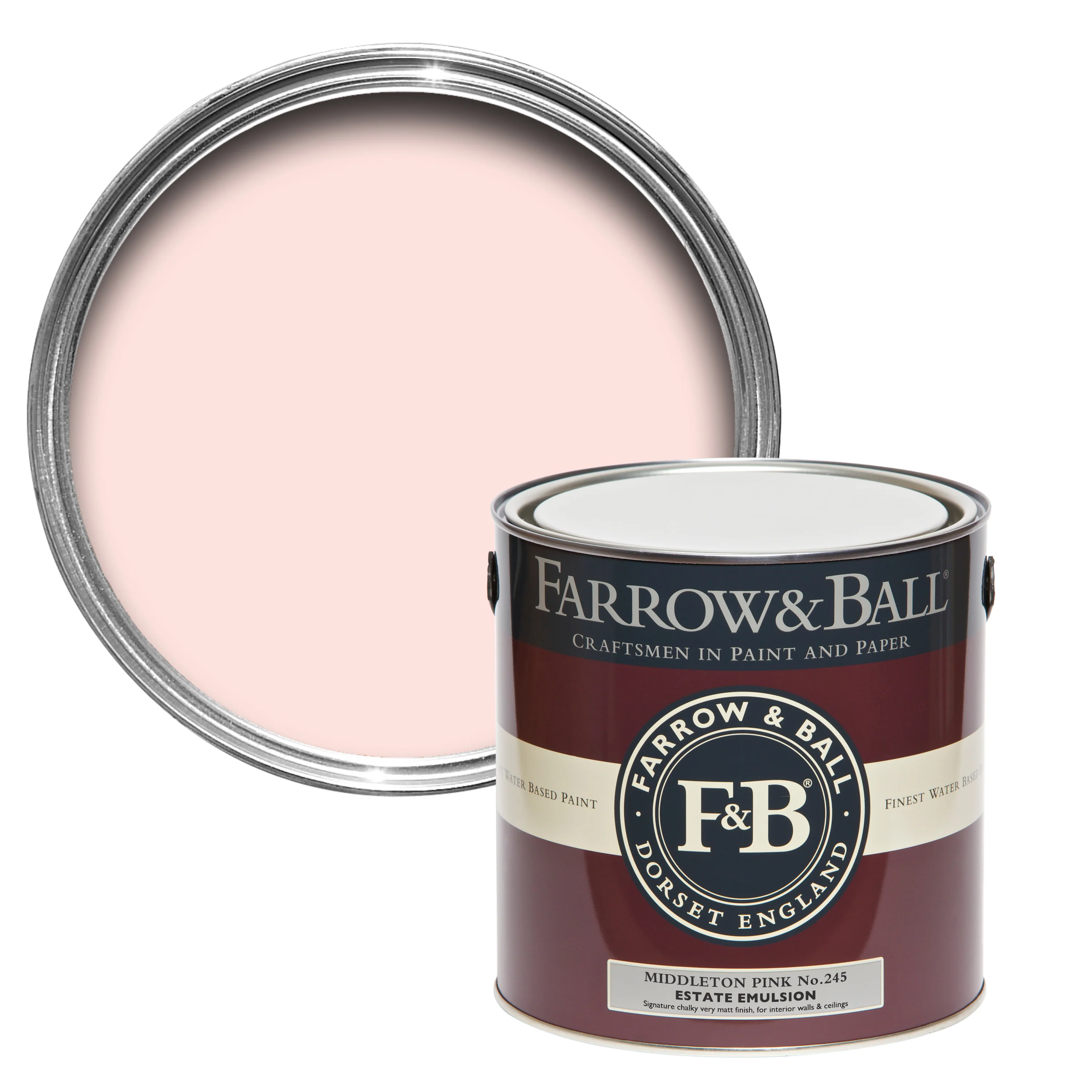 Farrow & Ball 2.5L Modern Emulsion Middleton Pink No.245