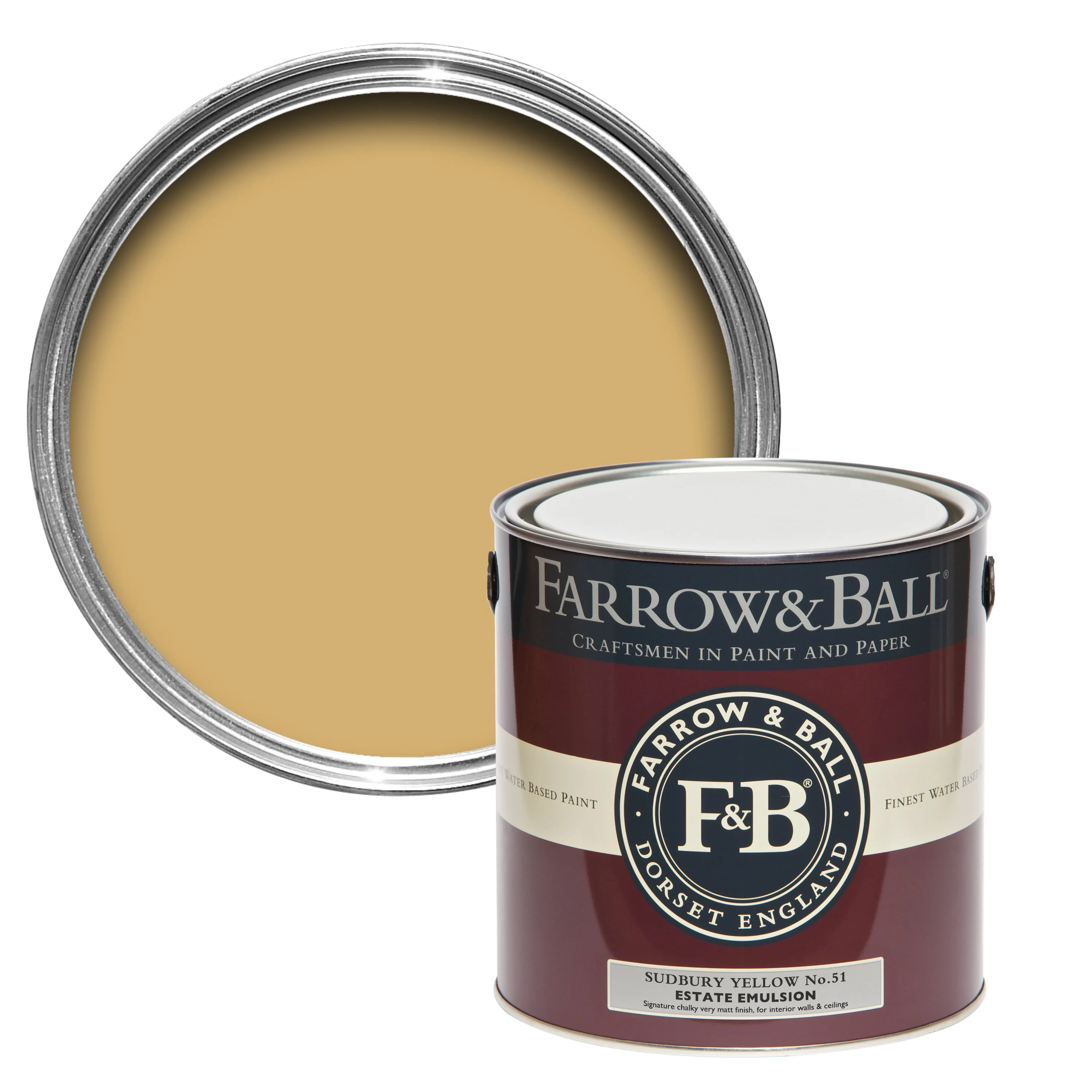 Farrow & Ball 2.5L Modern Emulsion Sudbury Yellow No.51