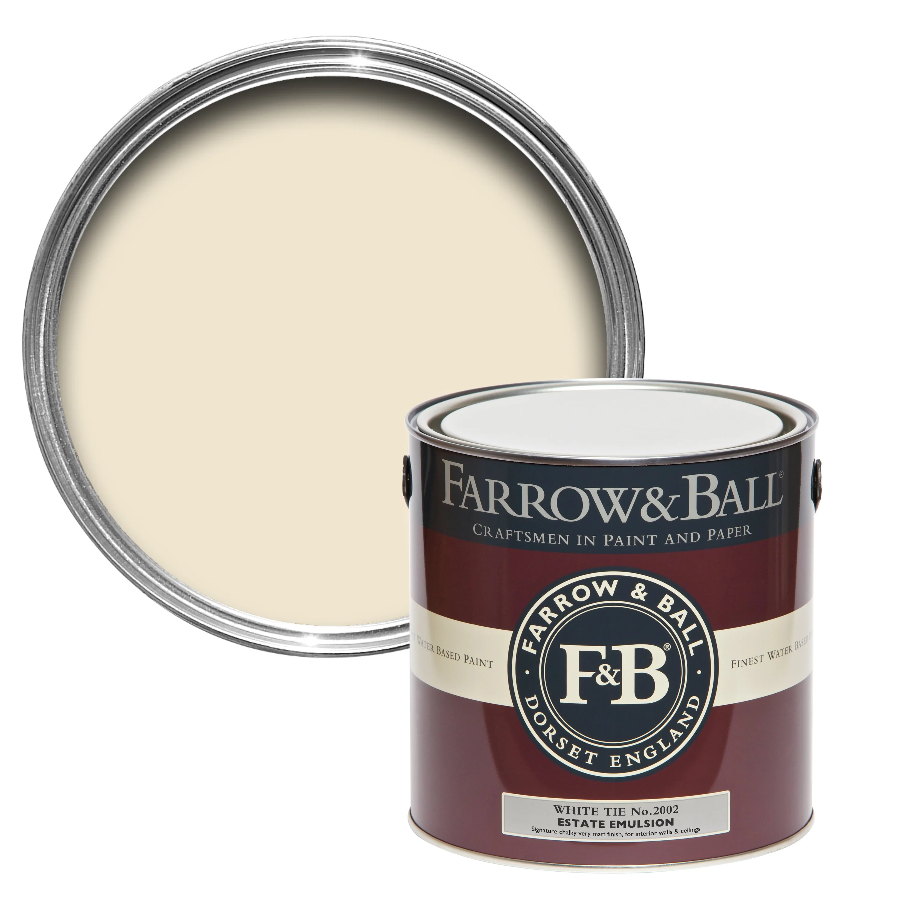Farrow & Ball 2.5L Modern Emulsion White Tie No.2002