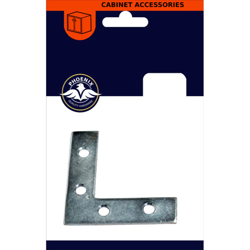 2 Inch Zinc Coated Corner Plate - 4 Pack