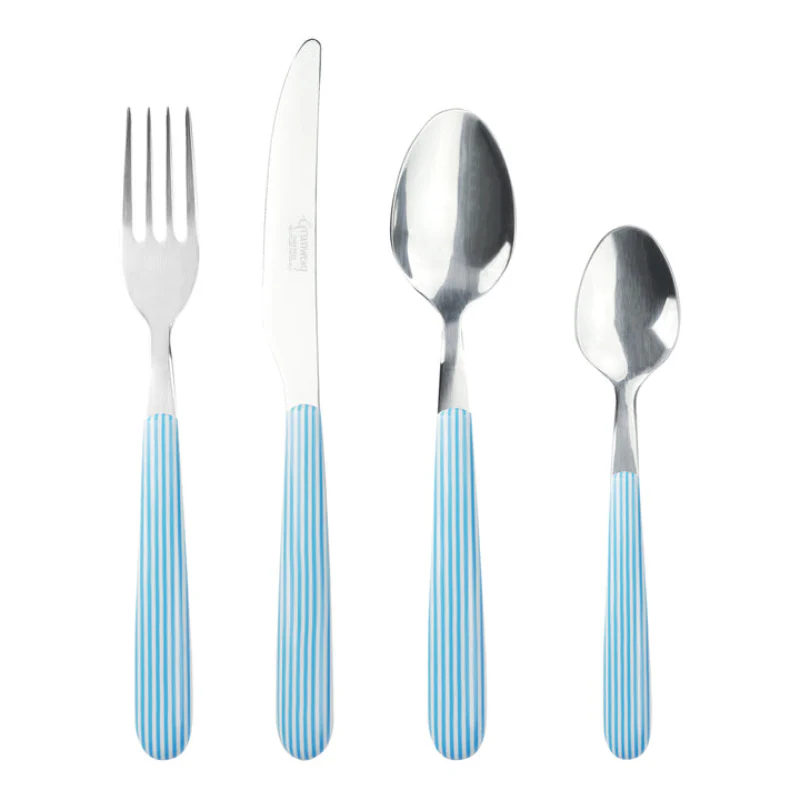 Grunwerg 24 Piece Cutlery Set Seersucker Stripe