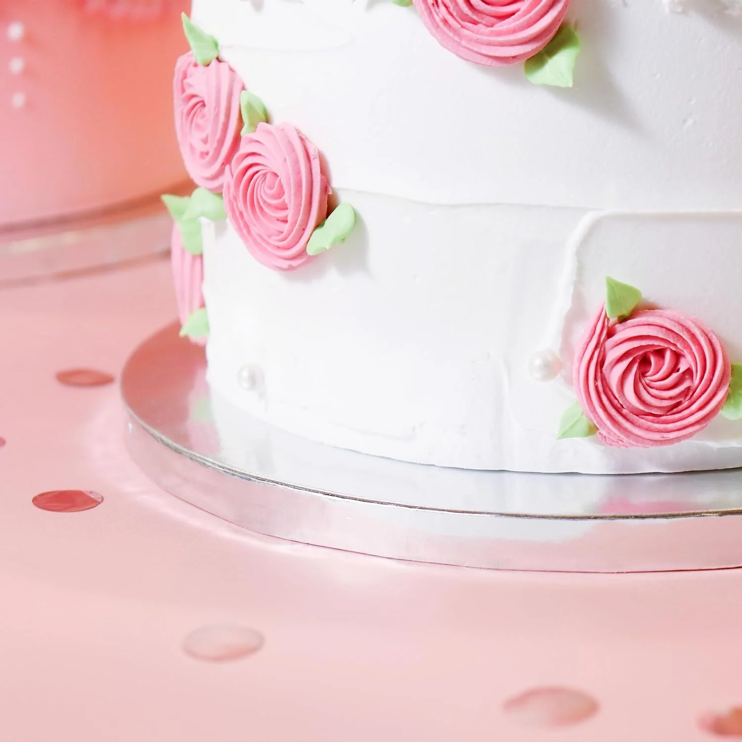 25cm Round Cake Board – Silver Banded Edge - Image 3