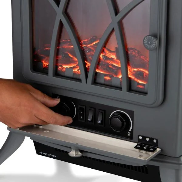 2KW Stirling Electric Stove Fire Grey - Image 3