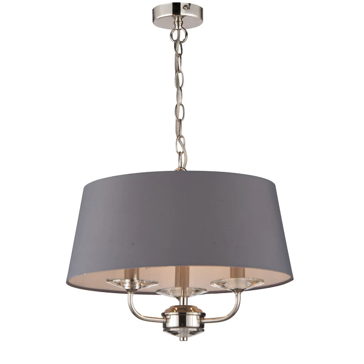 3 Light Nickel Stylo Pendant