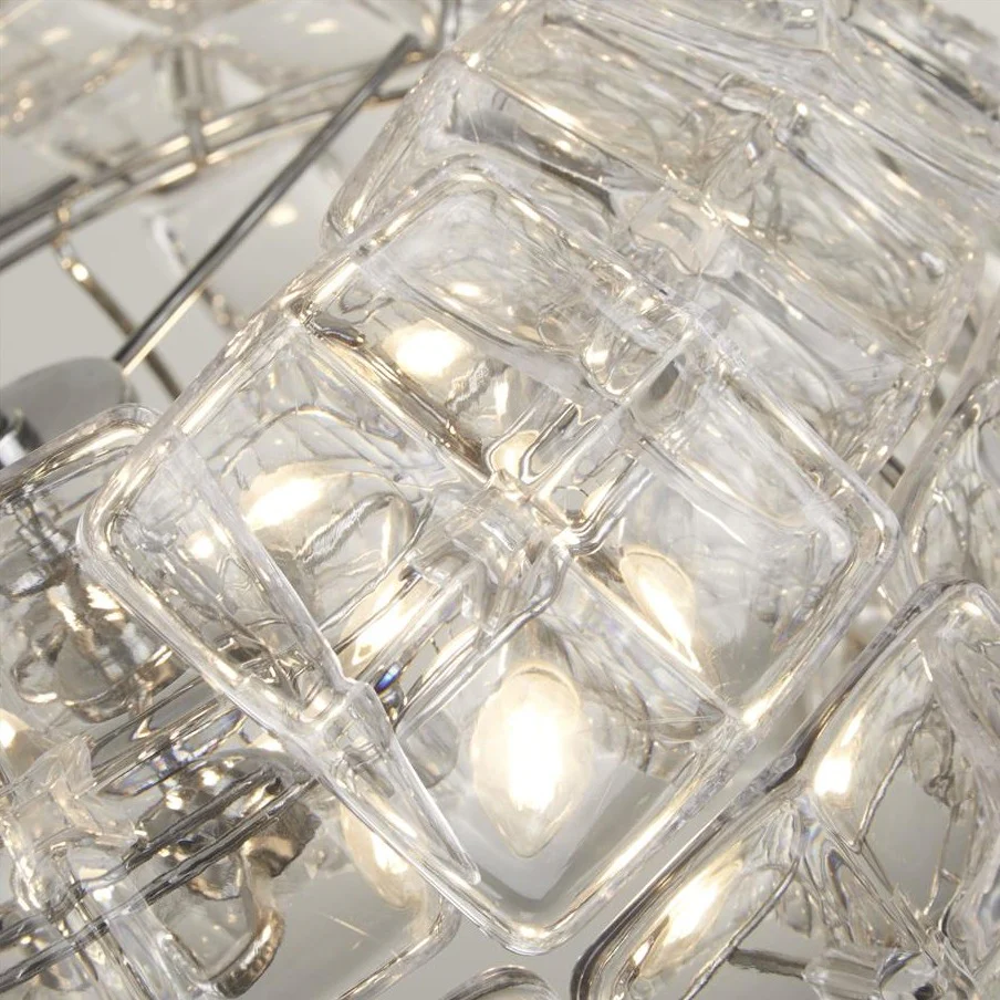 3-Light Pendant with Clear Acrylic Tiles - Image 2
