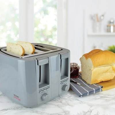KitchenPerfected 4 Slice extra-wide slot Toaster - Anthracite Grey - Image 4