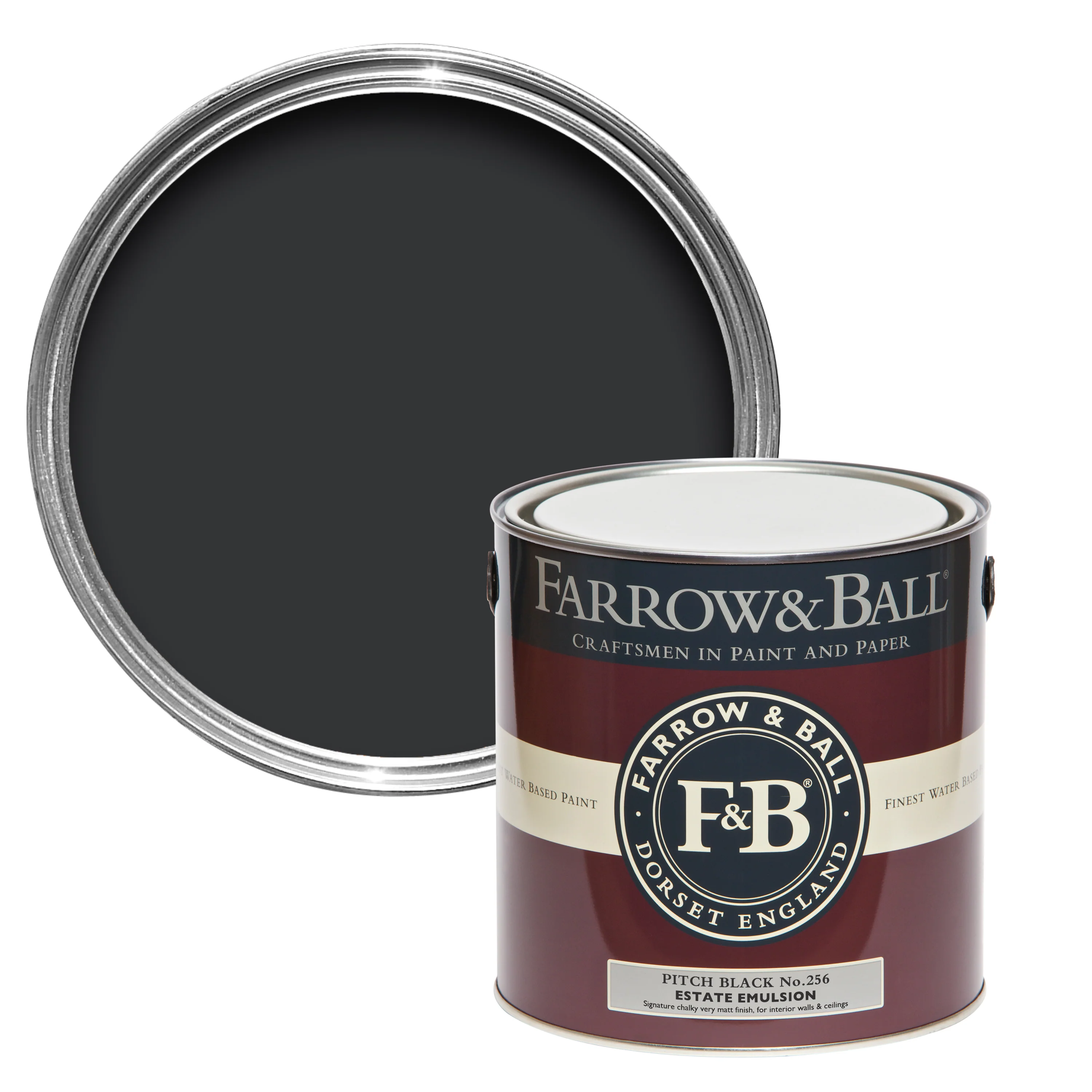Farrow & Ball 5L Estate Eggshell Pitch Black No.256