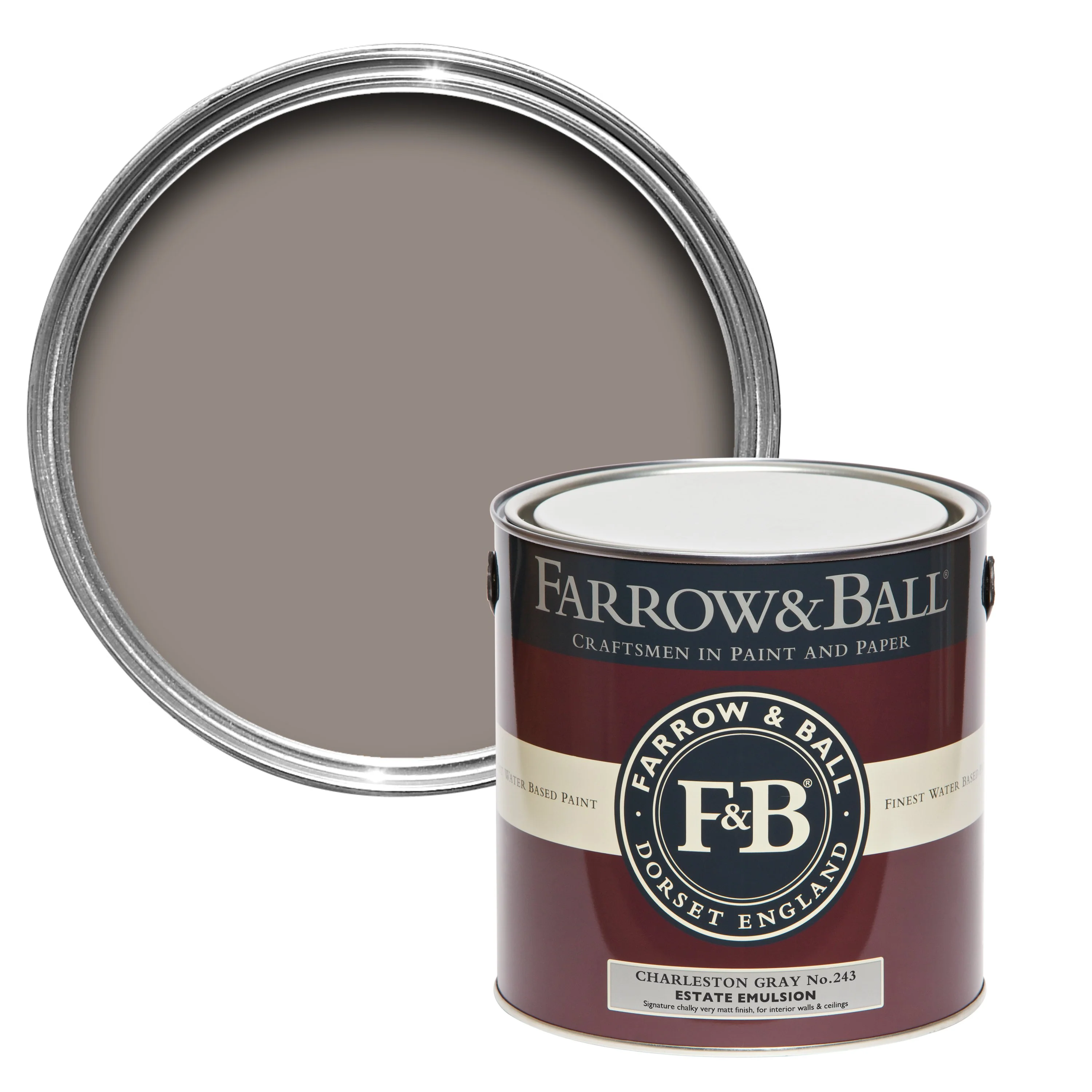 Farrow & Ball 5L Estate Emulsion Charleston Gray No.243