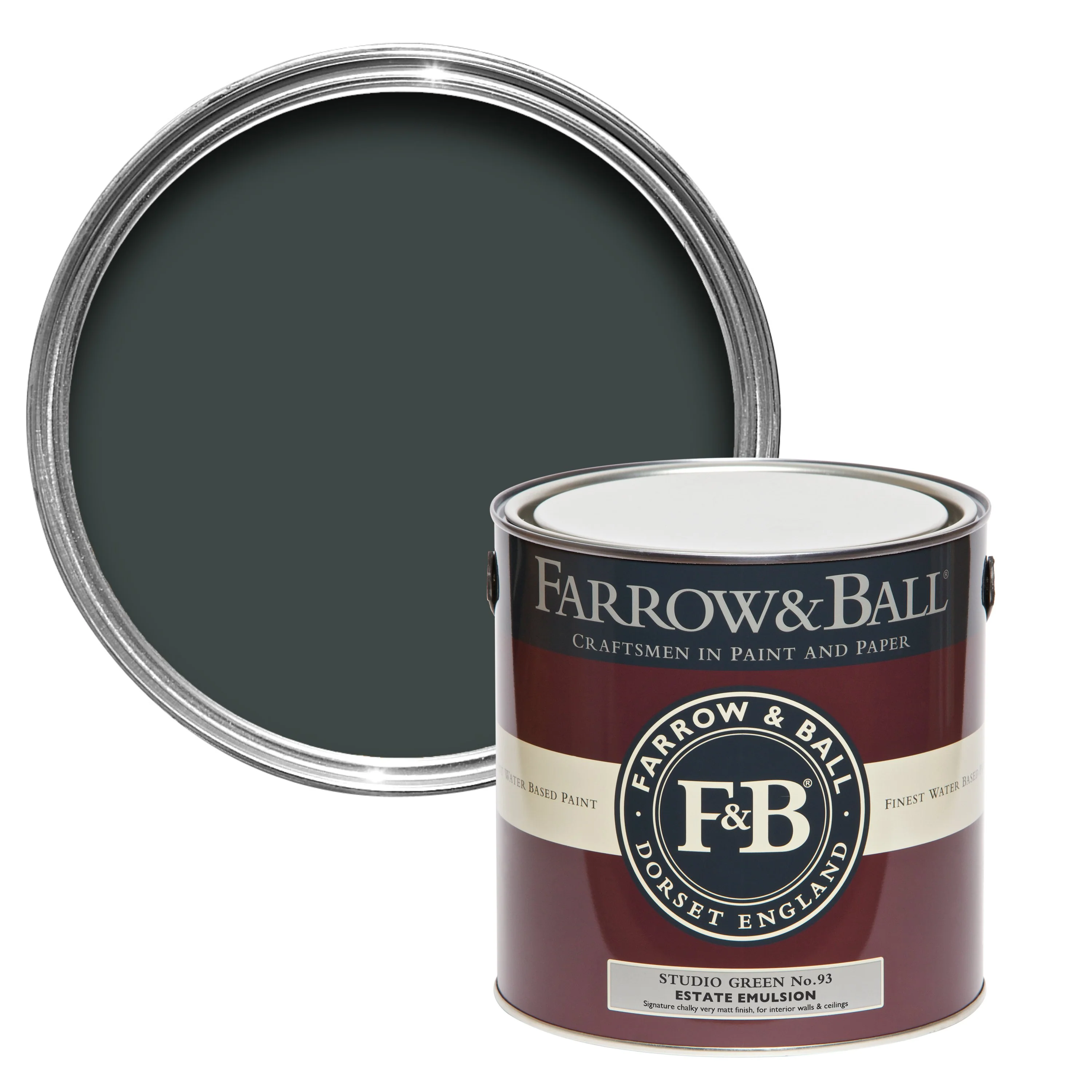 Farrow & Ball 5L Modern Eggshell Studio Green No.93