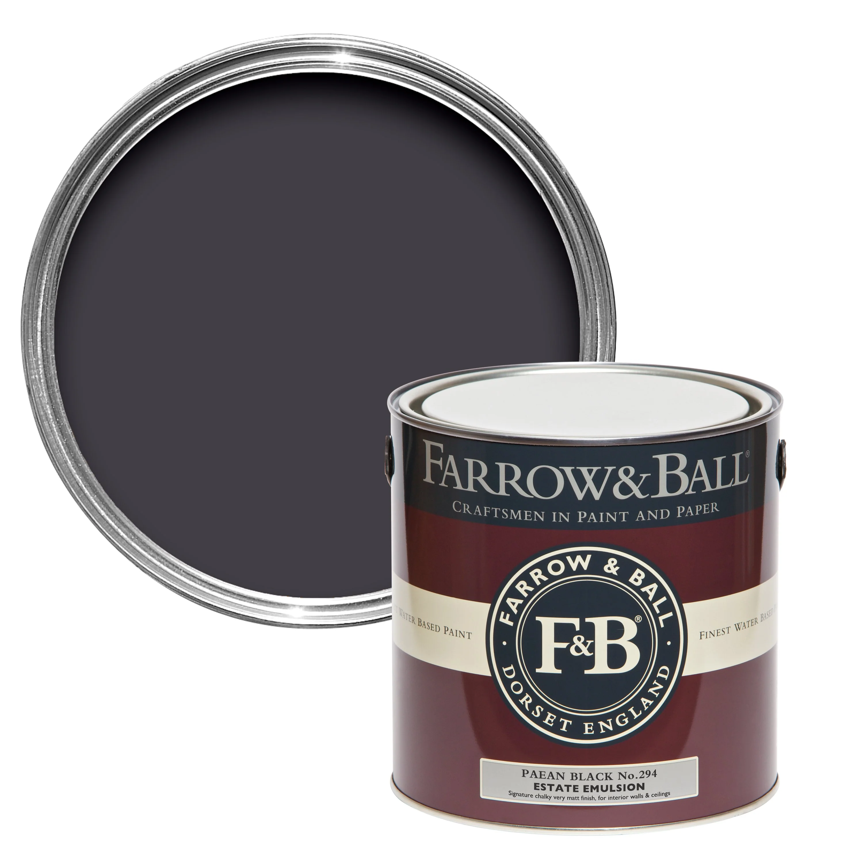 Farrow & Ball 750ml Exterior Eggshell Paean Black No.294