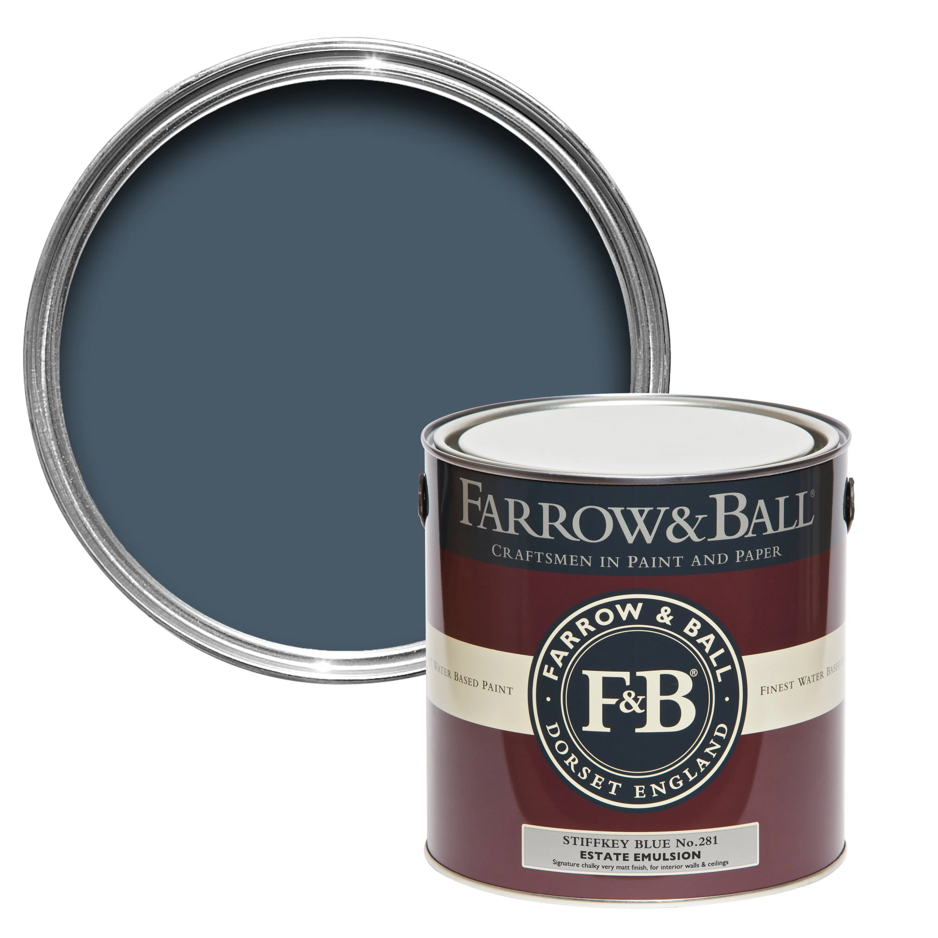 Farrow & Ball 750ml Exterior Eggshell Stiffkey Blue No.281