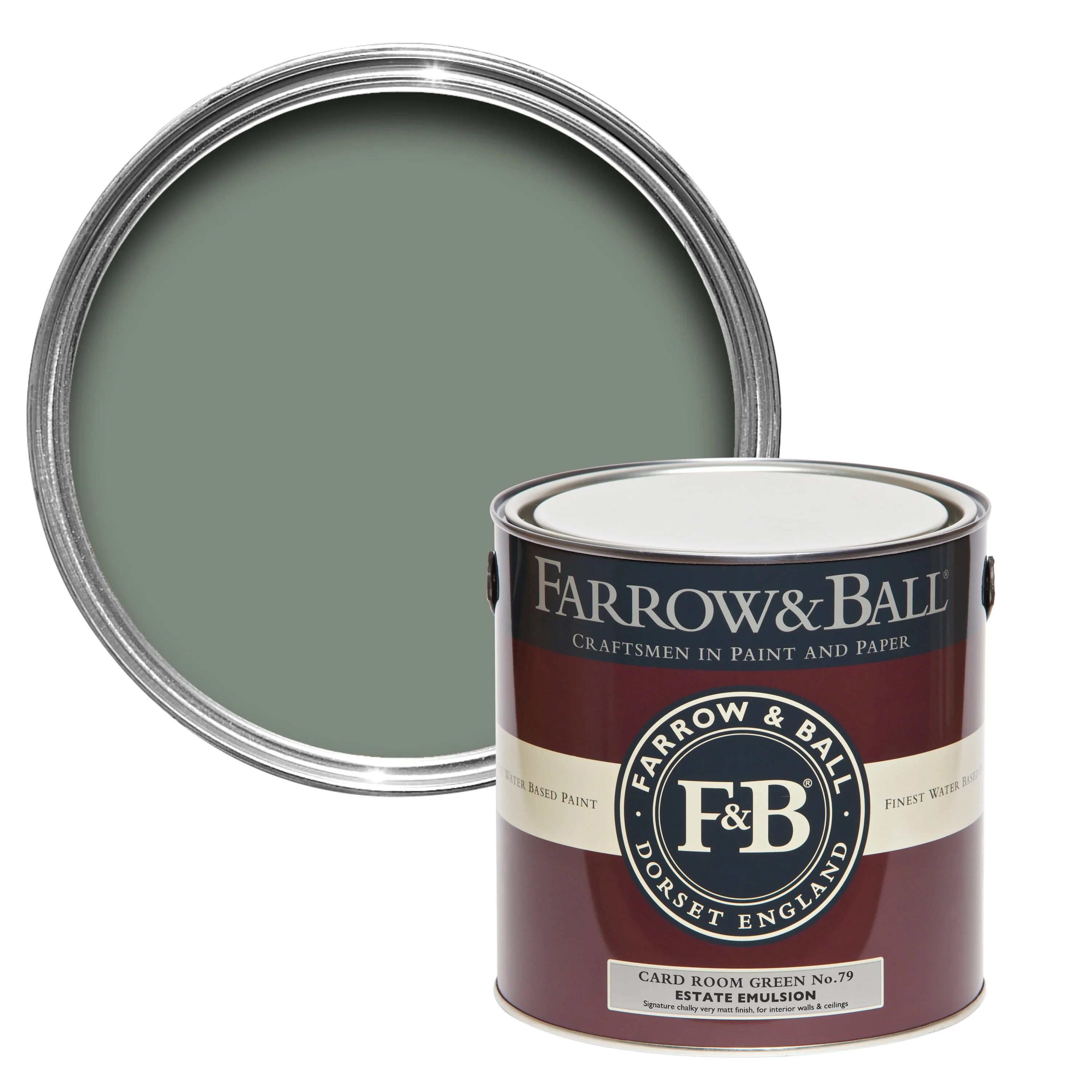Farrow & Ball 750ml Full Gloss Card Room Green No.79