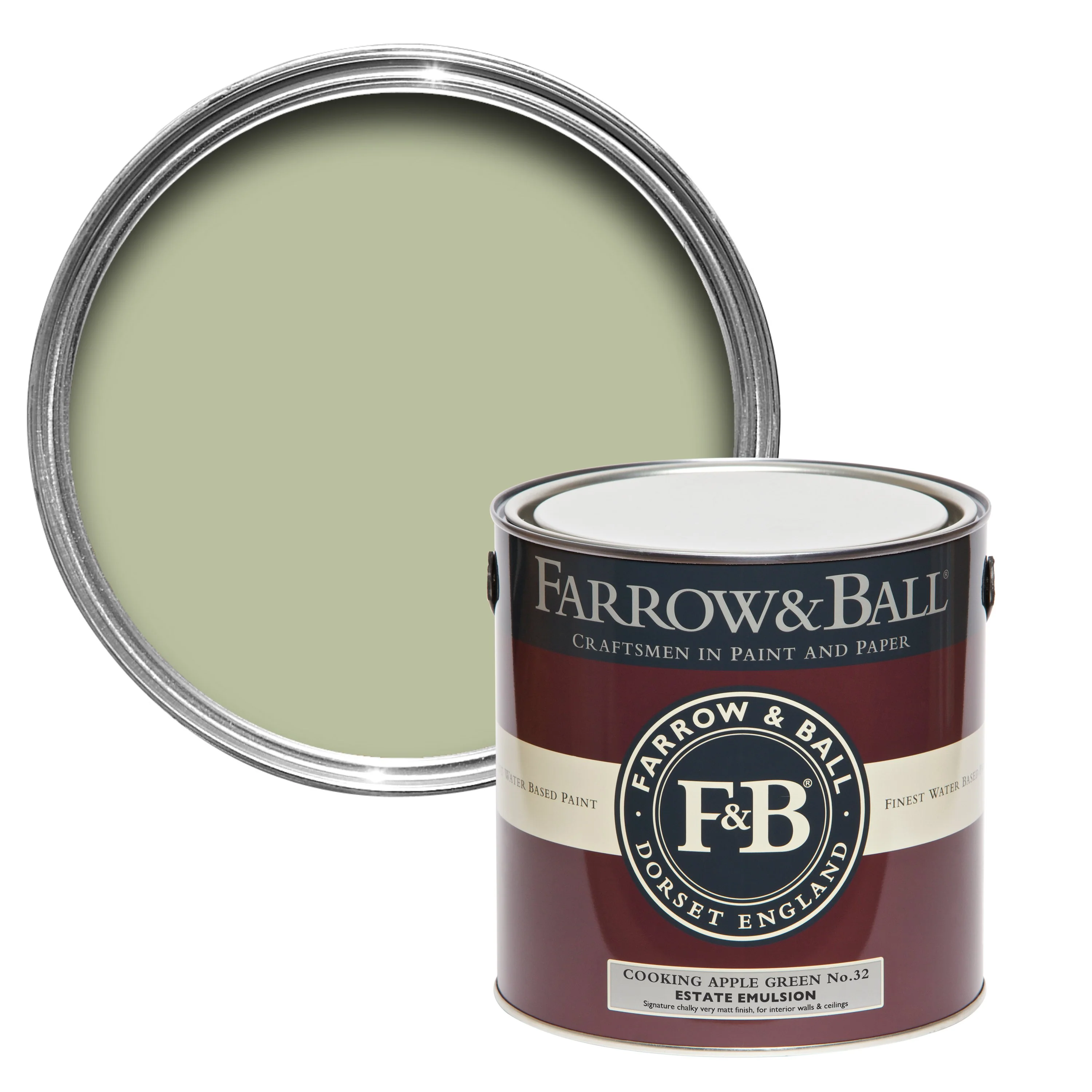 Farrow & Ball 750ml Modern Eggshell Cooking Apple Green No.32