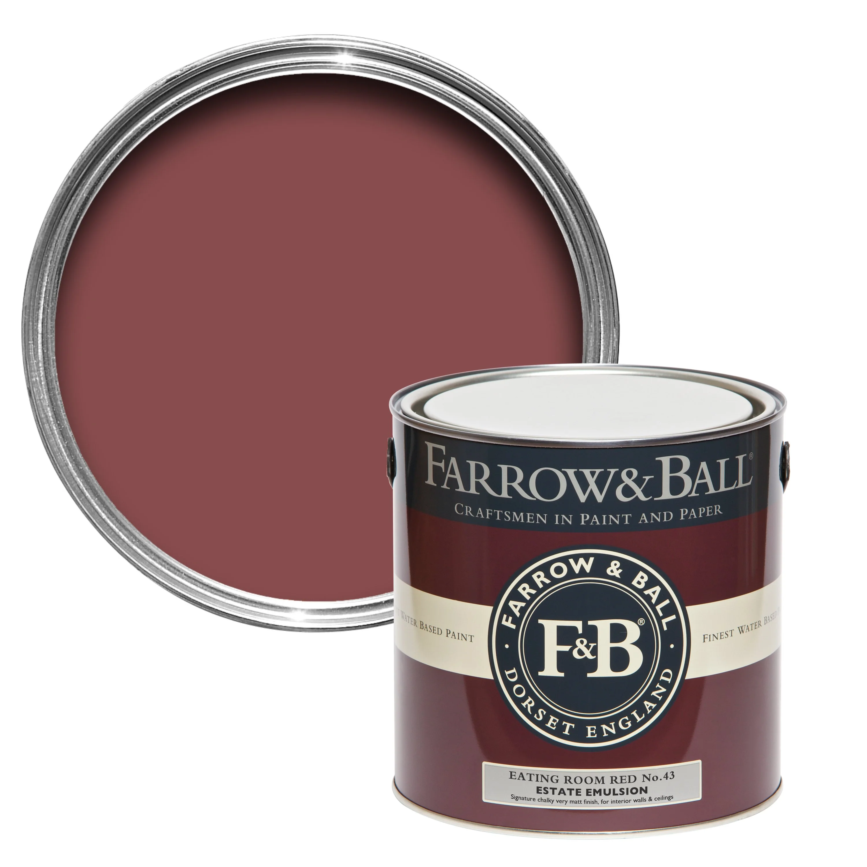 Farrow & Ball 750ml Modern Eggshell Eating Room Red No.43