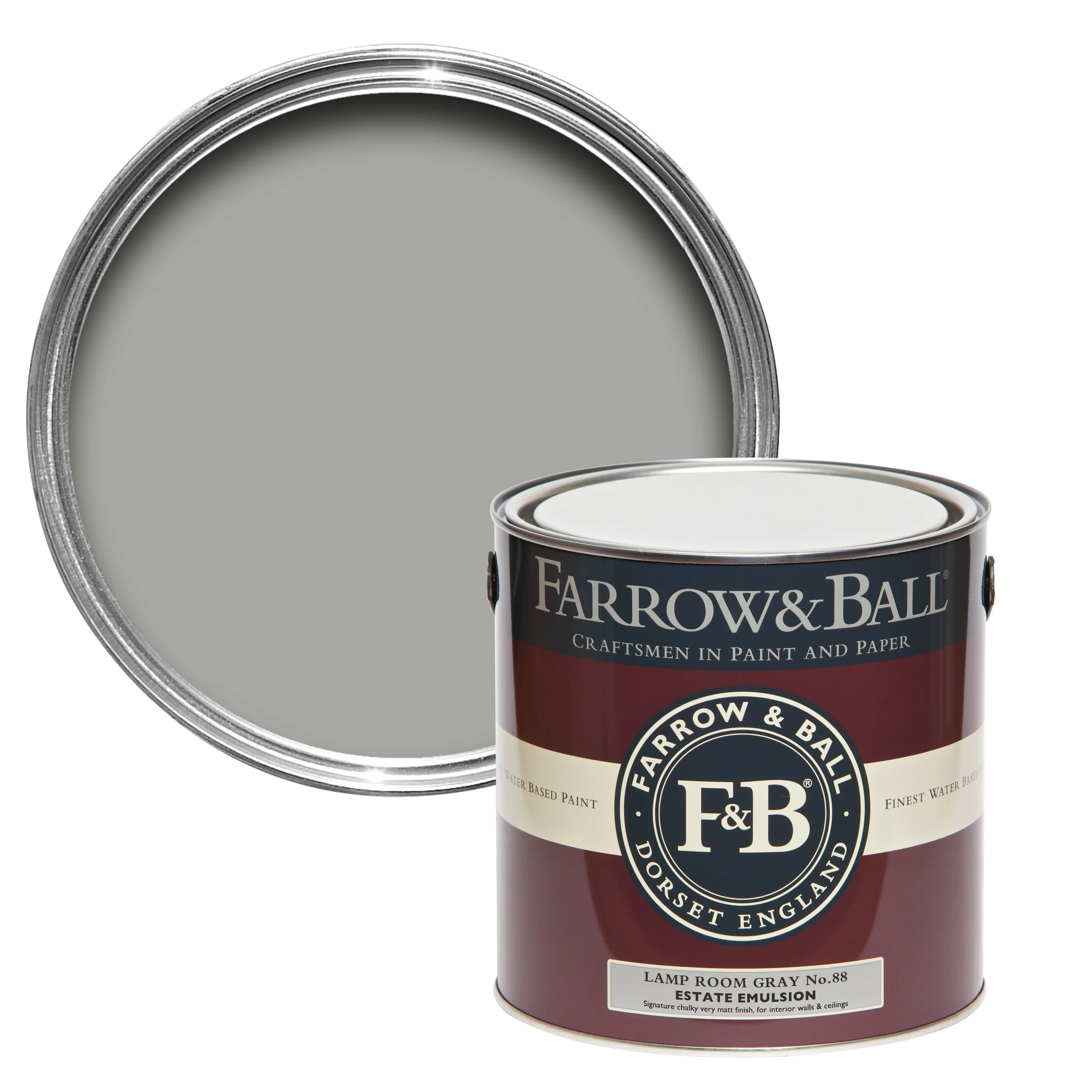 Farrow & Ball 750ml Modern Eggshell Lamp Room Gray No.88