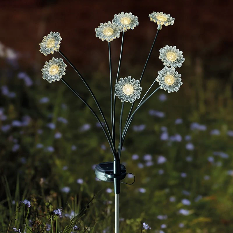 8-Stem FloraLights Warm White  Stake Light
