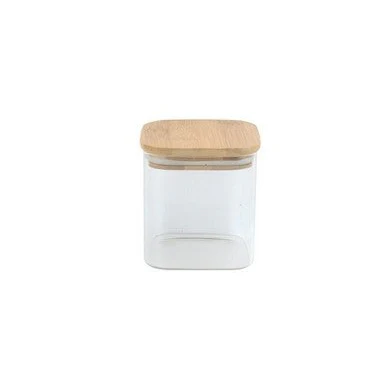 Apollo Kitchen Clear Glass Square Storage Jar 850ml