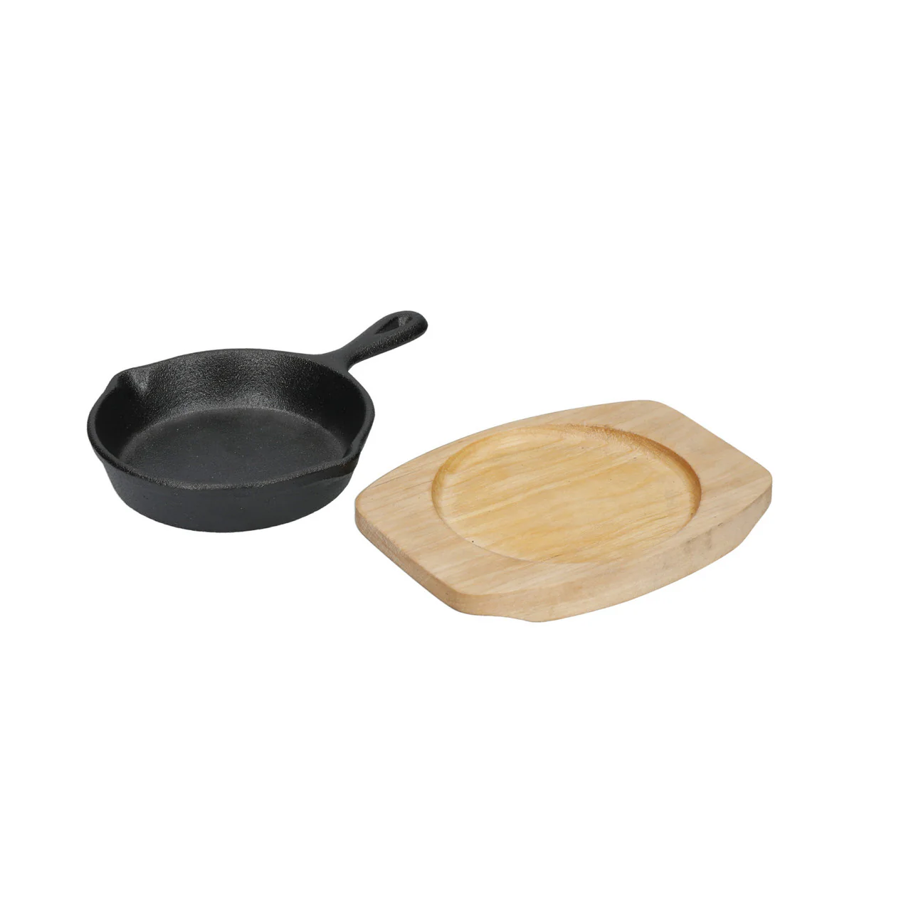 Artesà Cast Iron Mini Fry Pan with Board 11cm - Image 4