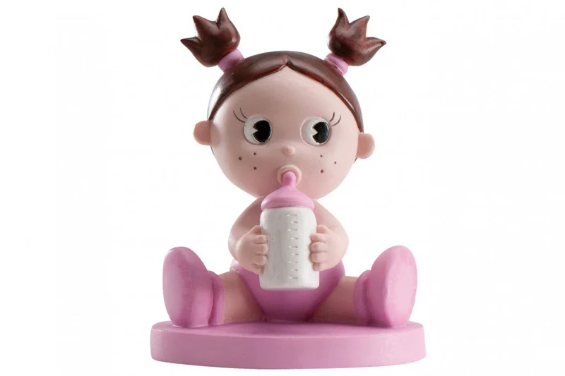 Baby Girl Christening Cake Topper