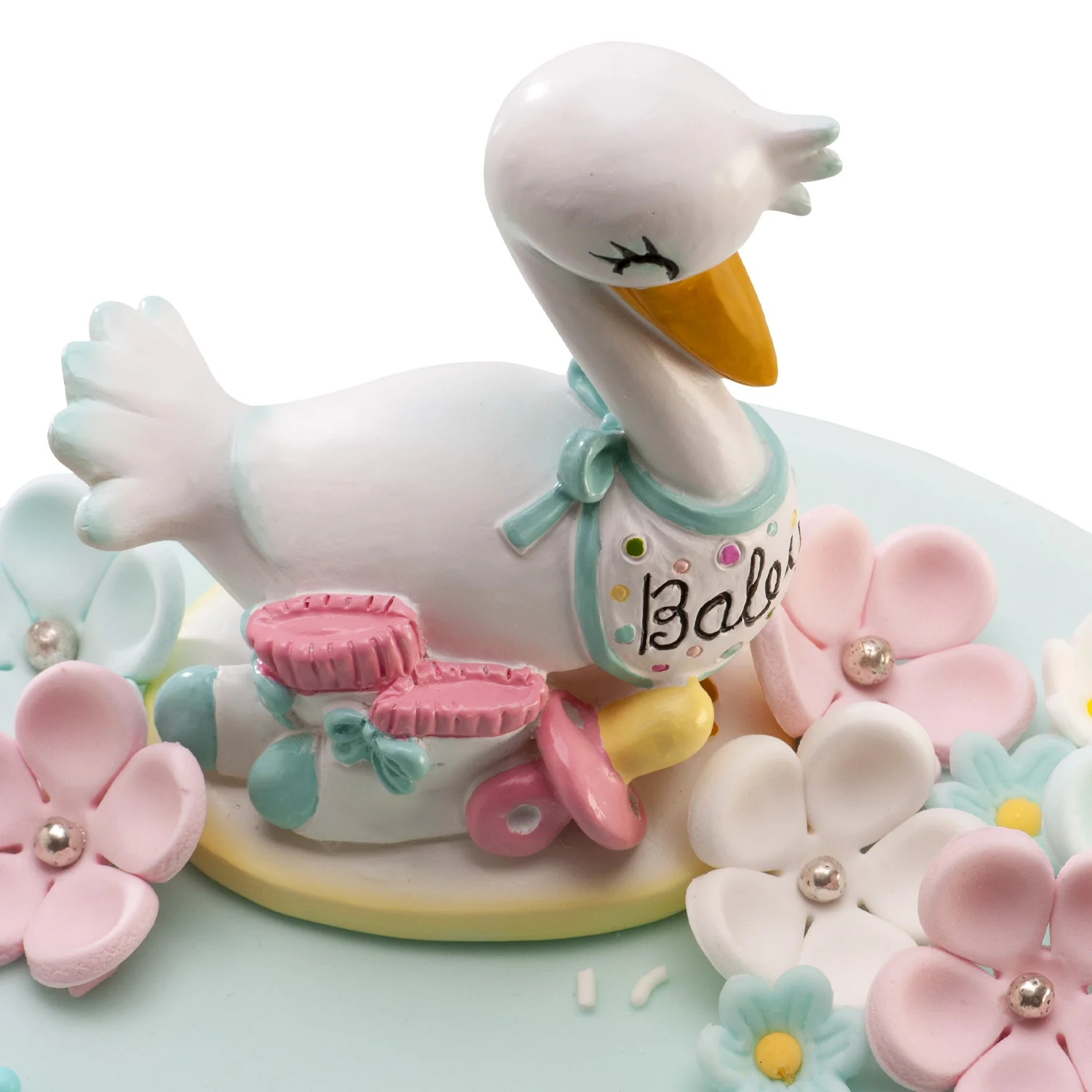 Baptism Baby Stork 10cm - Image 3