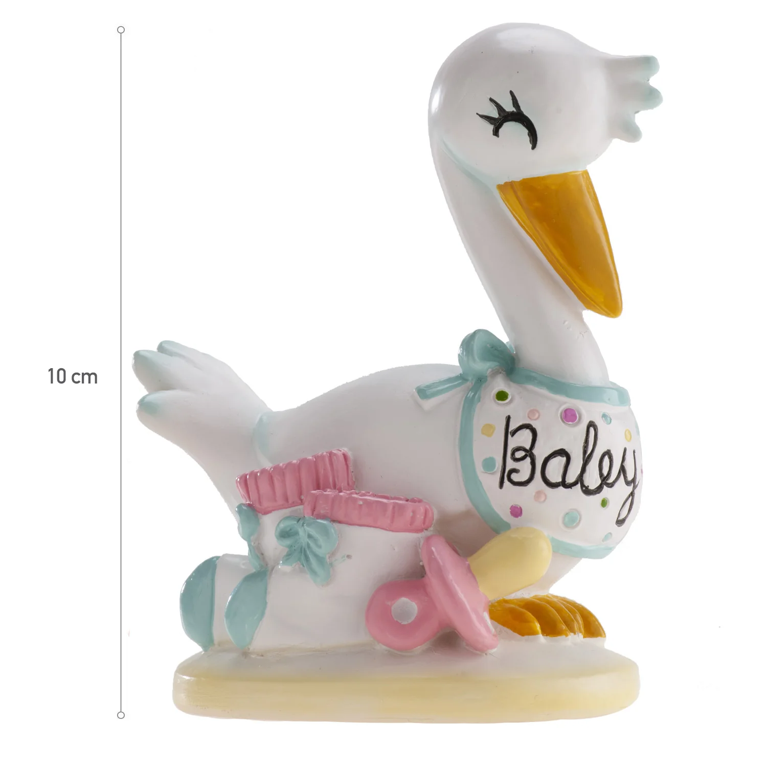 Baptism Baby Stork 10cm - Image 9