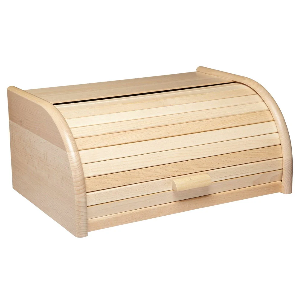 Barrel Style Beechwood Bread Bin