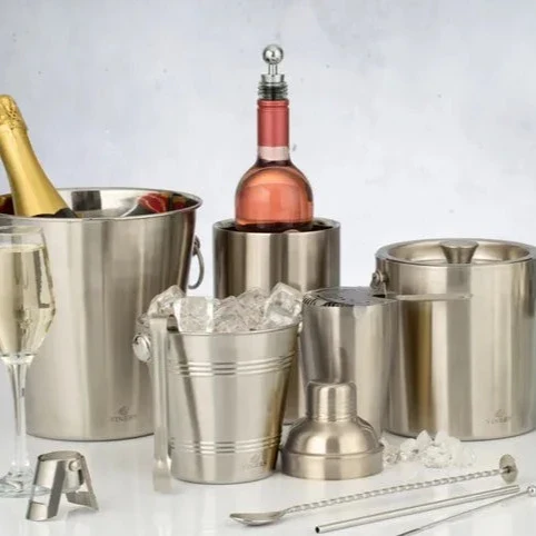 Barware 4l Silver Champagne Bucket - Image 3
