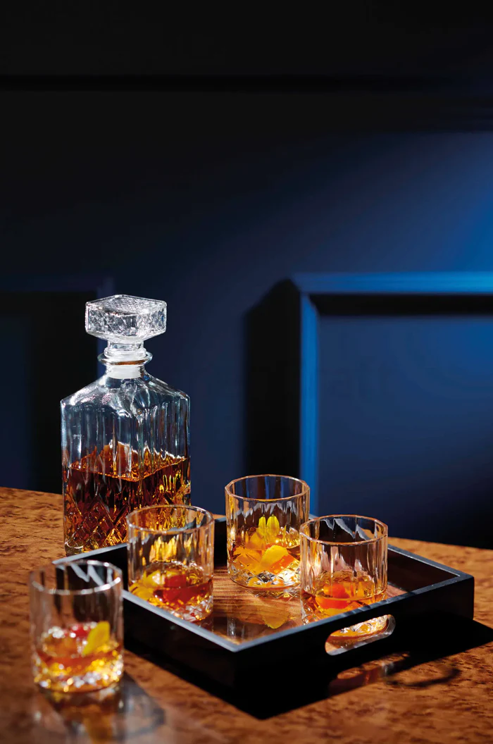 BarCraft Decanter Set 900ml Cut Glass Effect - Image 2
