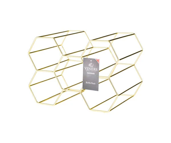 Barware Gold 6 Bottle Wine Rack - Image 2