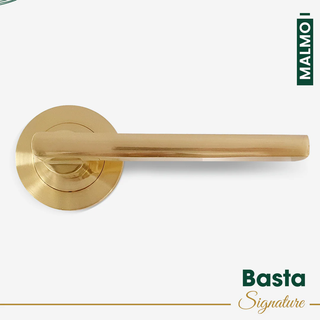 Basta Malmo Privacy Door Handle Lever On Rose | Gold - Image 2