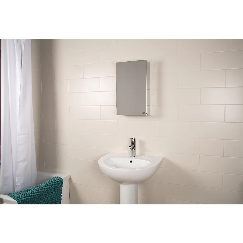Bathroom Cabinet Single Door Stainless Steel - Image 4