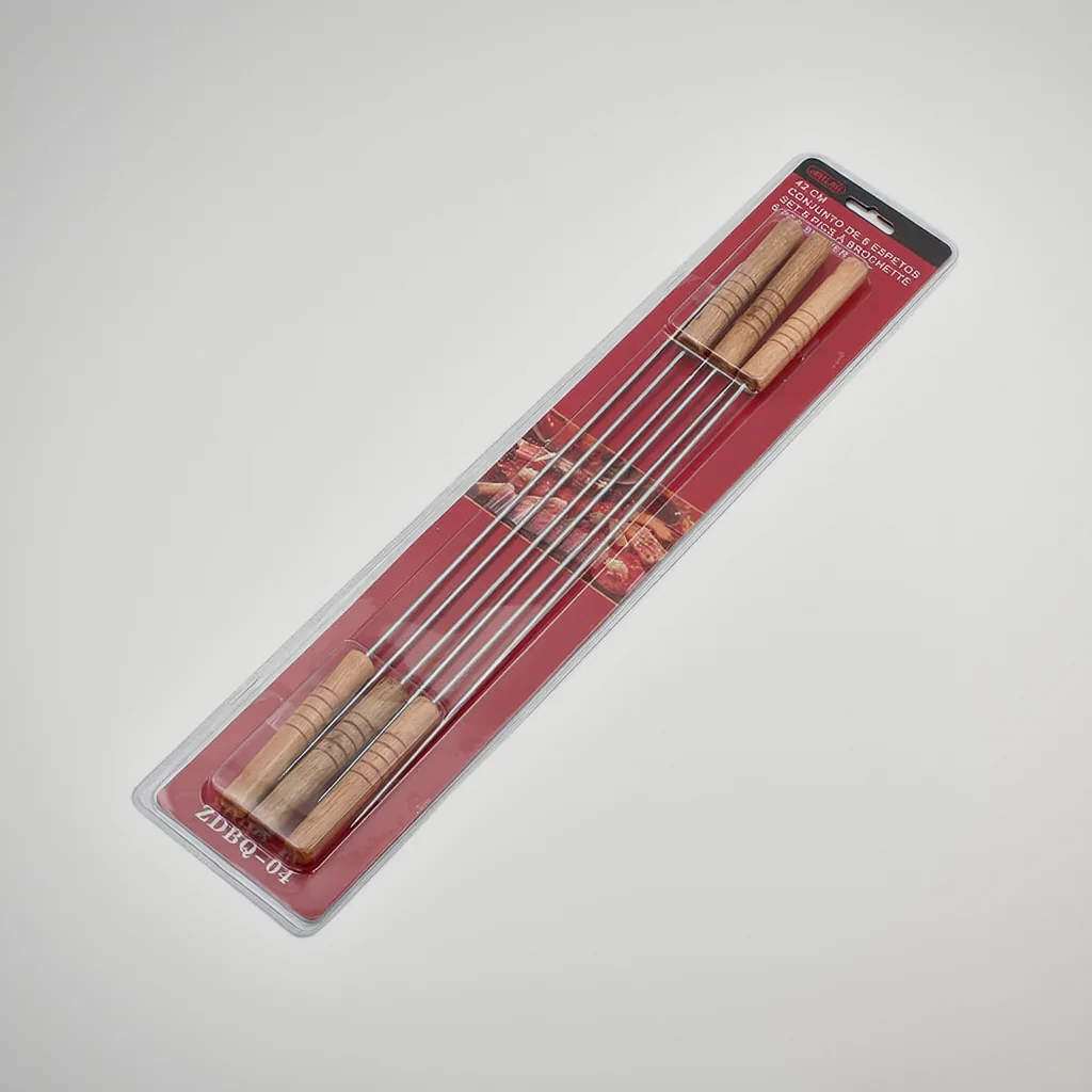 BBQ skewer set 42cm – pack of 6