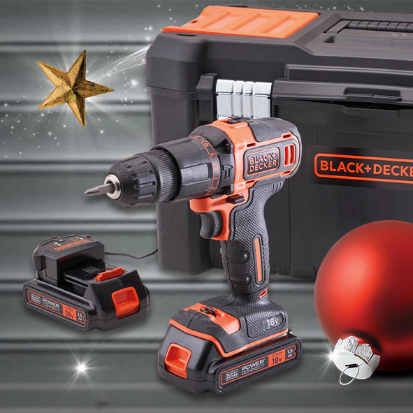 Black & Decker 18V Combi Drill with 2 x 1.5Ah Li-Ion Batteries - Image 2