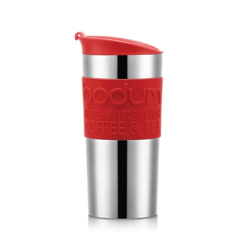 Bodum Stainless Steel Insulated Travel Mug Vacuum 12Oz Red