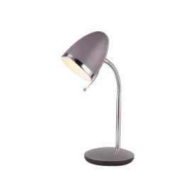 BOSTON GREY & CHROME TASK LAMP