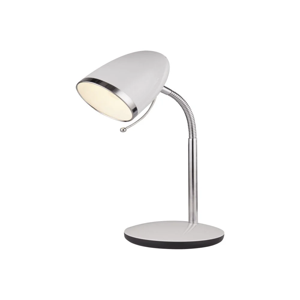 BOSTON WHITE & CHROME TASK STUDY LAMP
