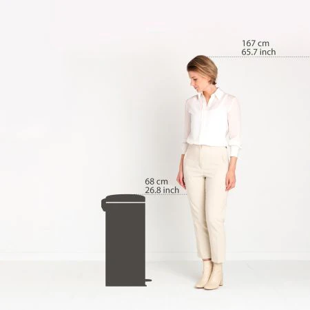 Brabantia 30 Litre Pedal Bin | Brilliant Steel - Image 3